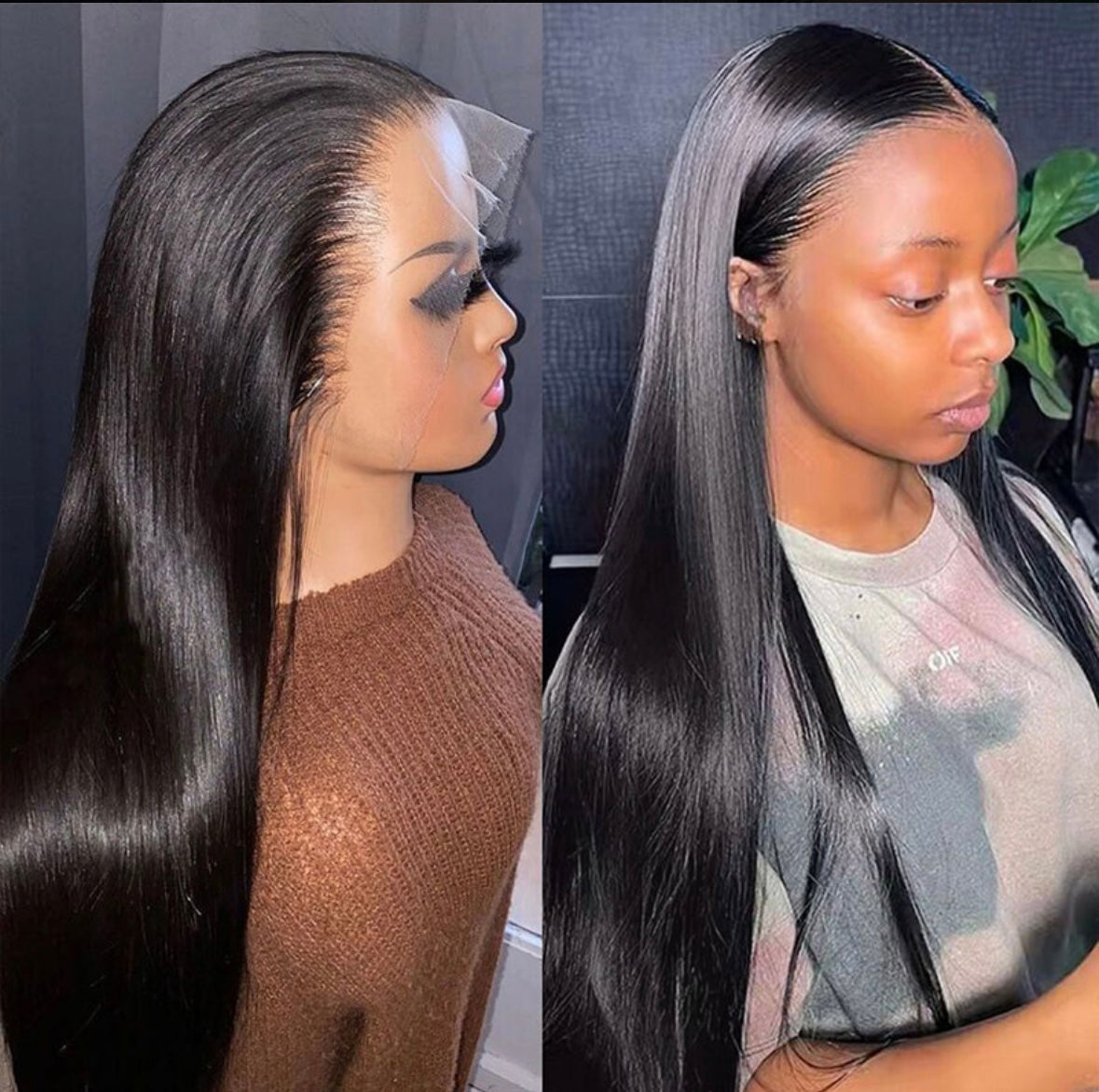 Silky Straight HD Lace Front Human Hair Wig