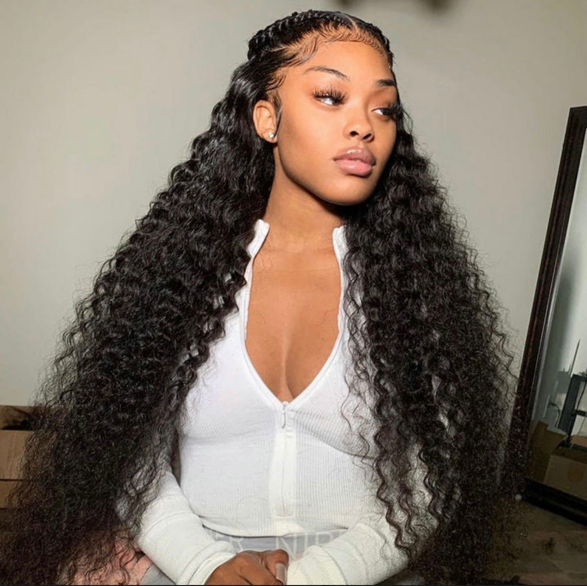 Deep Wave HD Lace Human Hair Wig – Pre-Bleached Knots & Pre-Plucked Natural Hairline | AKISS BEAUTY