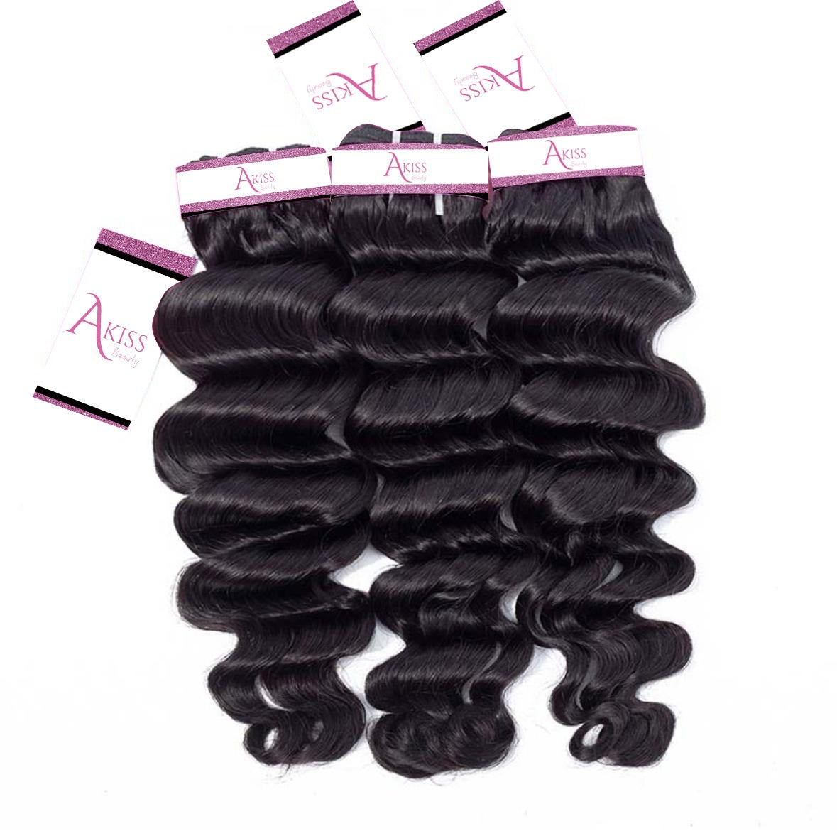 Hollywood Wave Bundles with Closure Deal – 100% Virgin Human Hair / AKISS BEAUTY