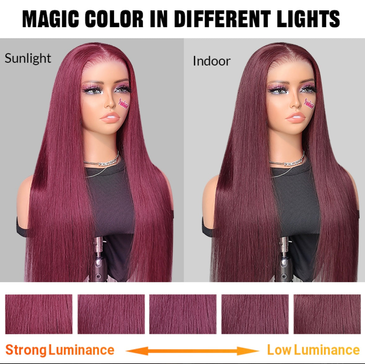 Silky Straight 99J Burgundy Lace Wig | AKISS BEAUTY