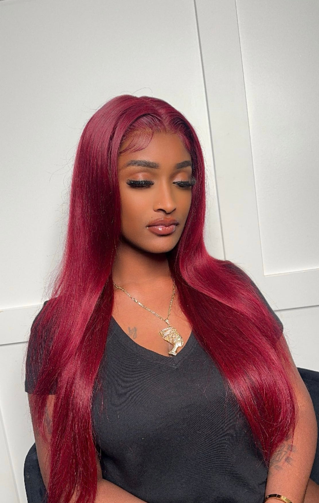 Silky Straight 99J Burgundy Lace Wig | AKISS BEAUTY