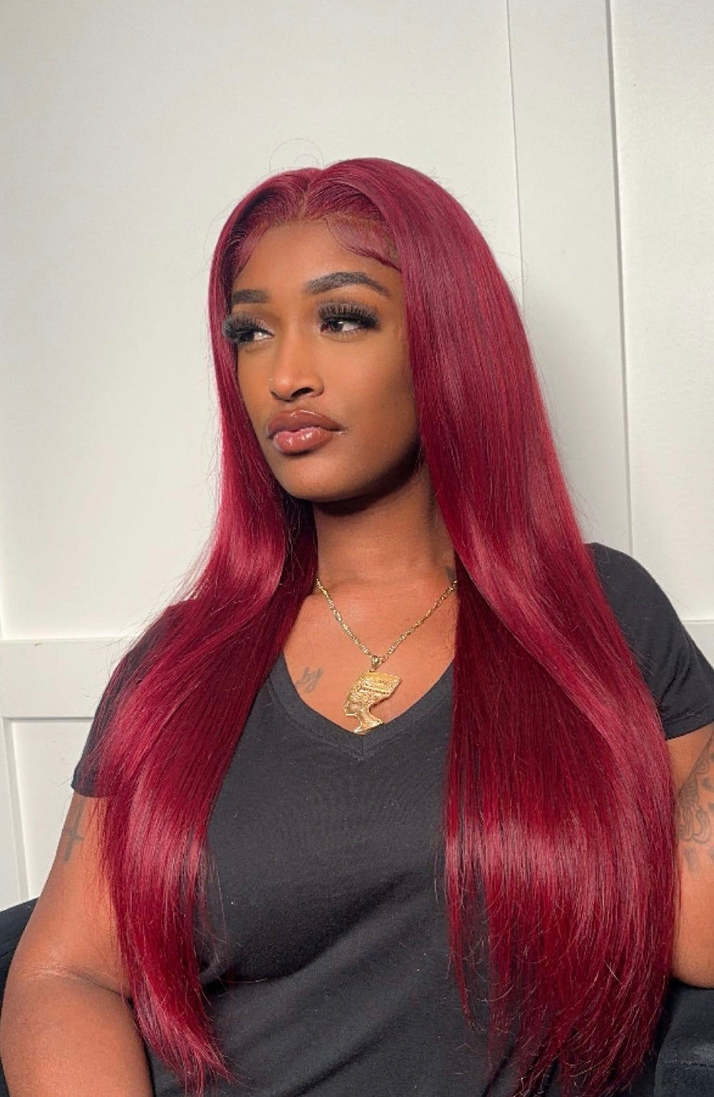 Silky Straight 99J Burgundy Lace Wig | AKISS BEAUTY