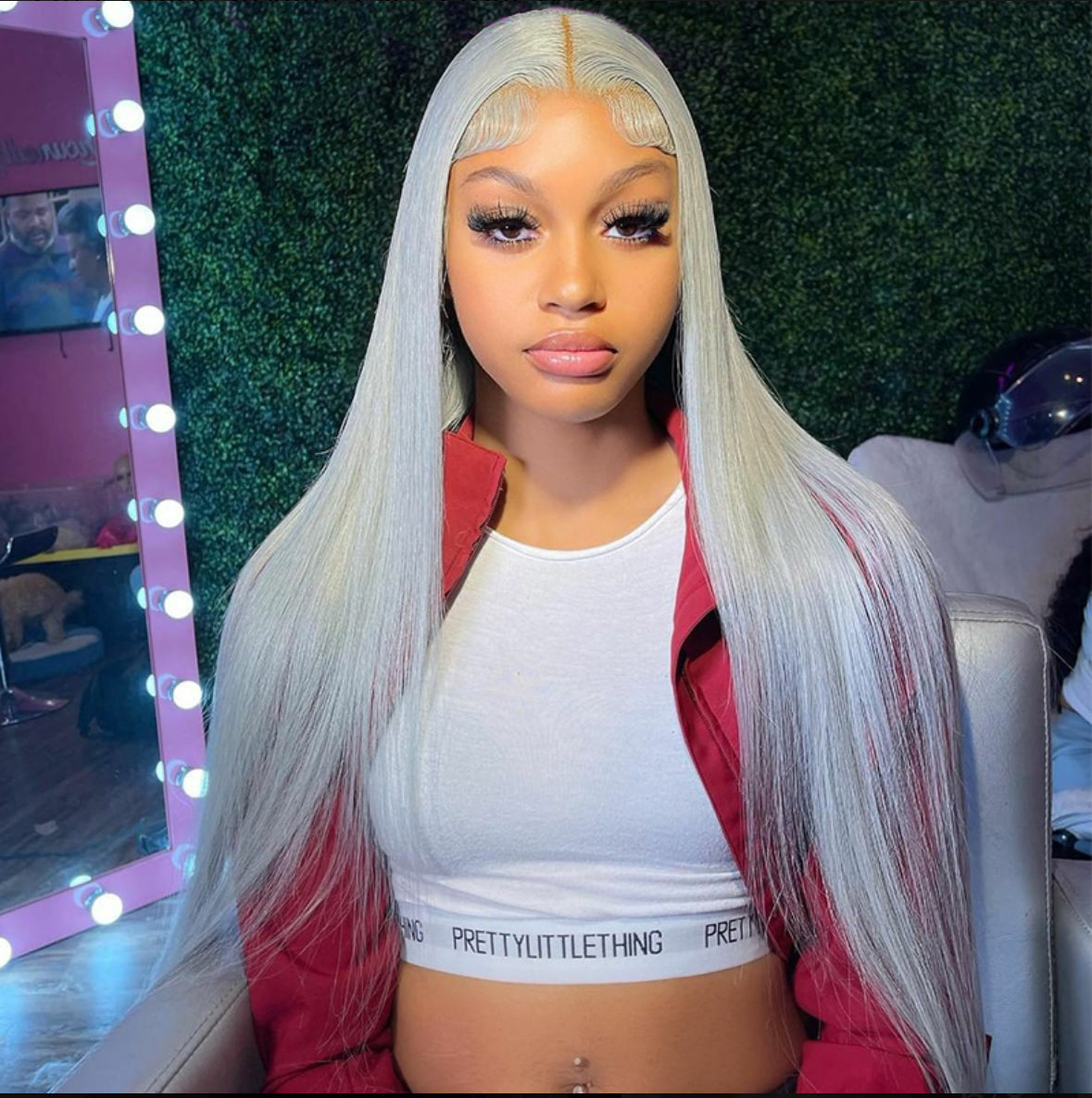 Grey Color Straight Lace Front Wig | AKISS BEAUTY