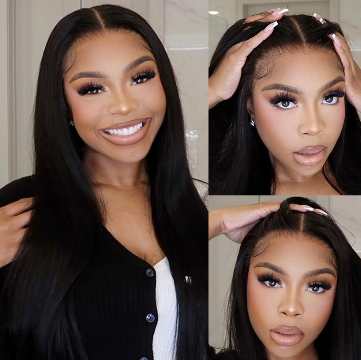 Silky Straight Wear & Go Glue-less Wig – Pre-Bleached Tiny Knots | AKISS BEAUTY