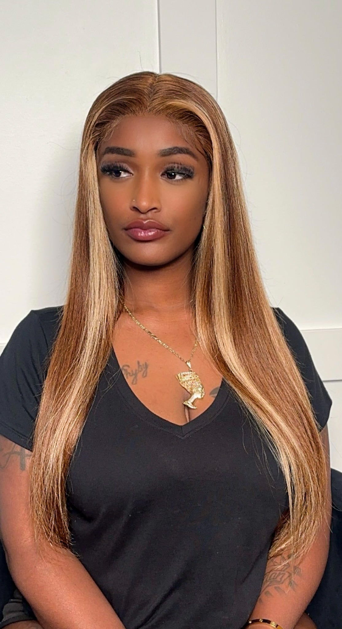 Straight Silky Highlight Brown Hair Wig – Wear & Go Glue-less, | AKISS BEAUTY