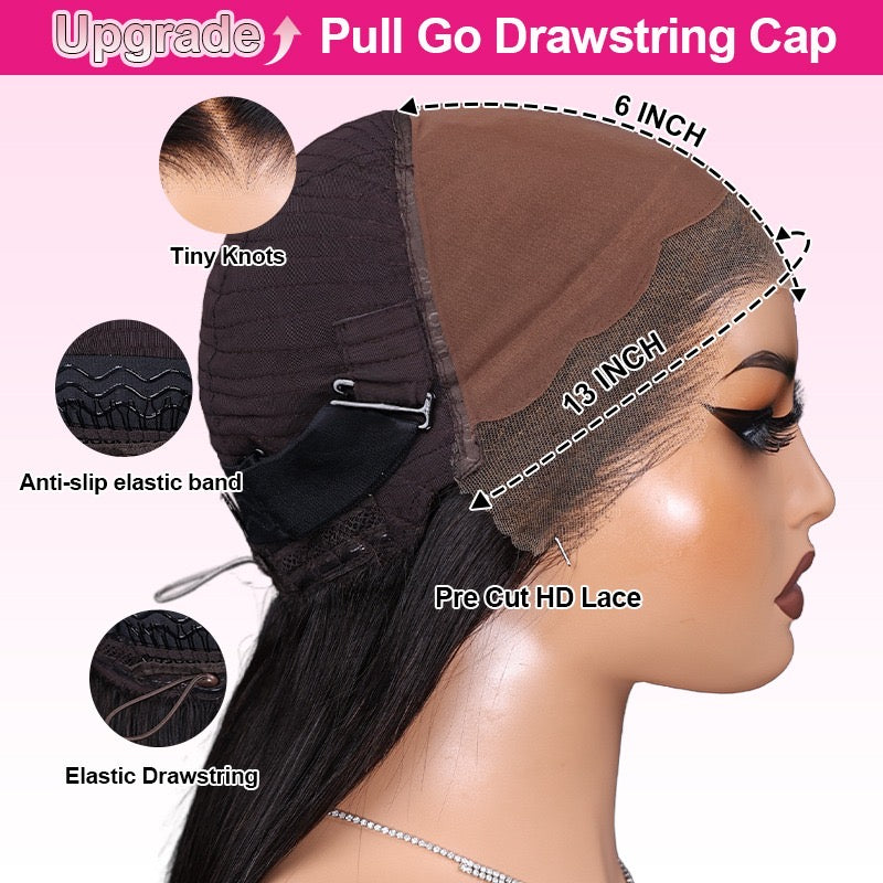 Wig cap with features highlighted on a white background
