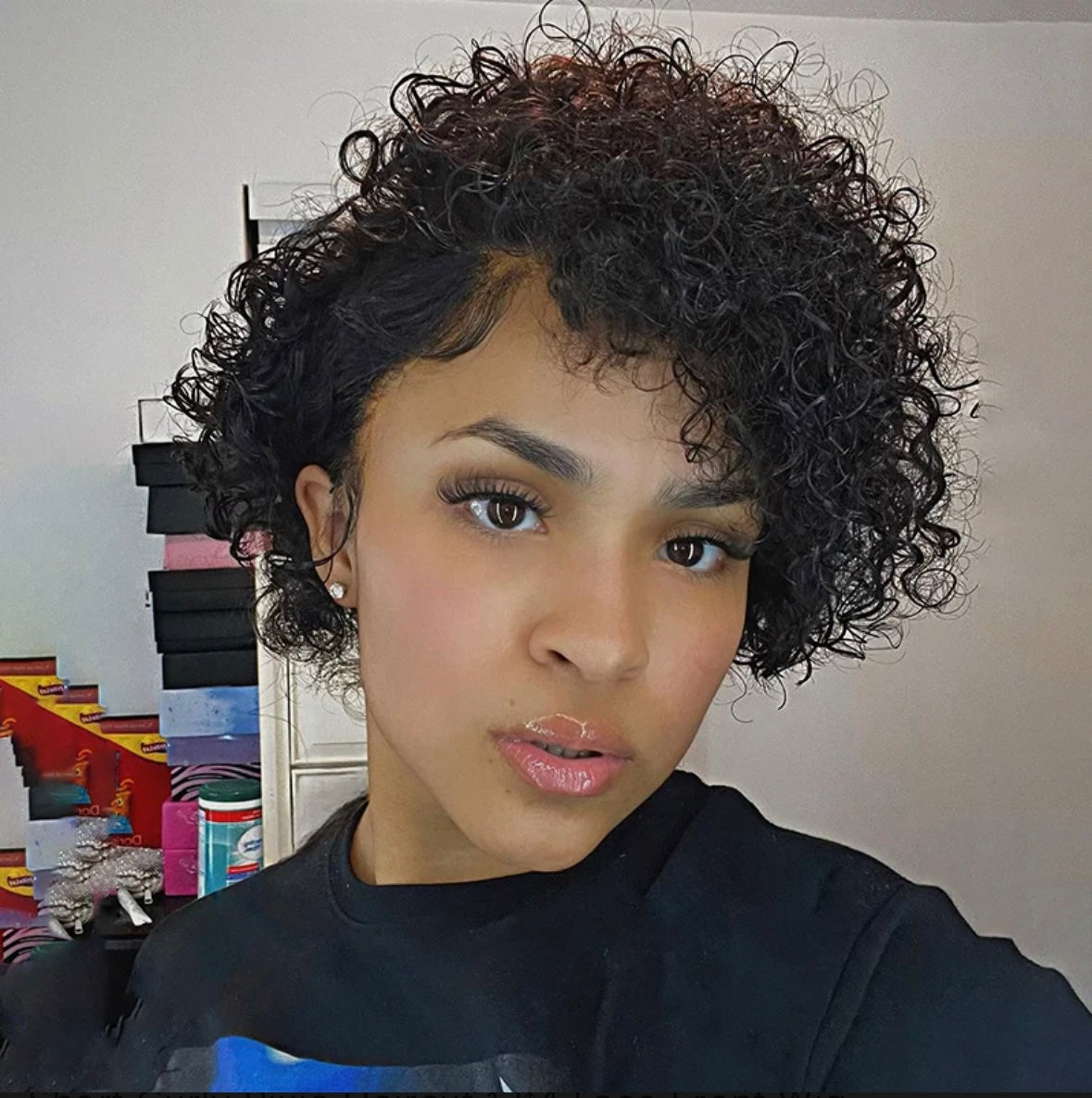 Curly Pixie Haircut 13x4 HD Bob Lace Front Wig – Pre-Plucked Natural Hairline | AKISS BEAUTY