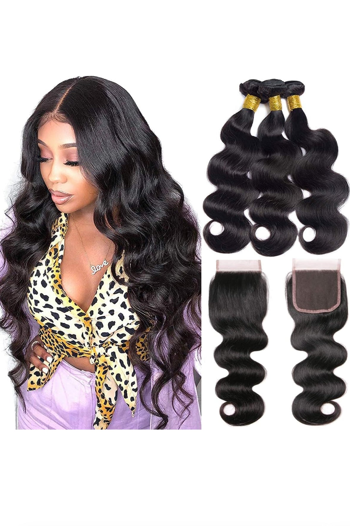 Body Wave Bundles with Closure | 10A Grade 100% Human Virgin Hair – AKISS BEAUTY