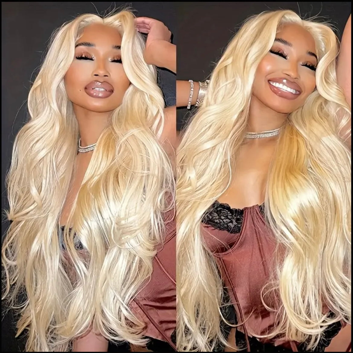 613 Blonde Straight Bundles with Frontal – 100% Virgin Human Hair / AKISS BEAUTY