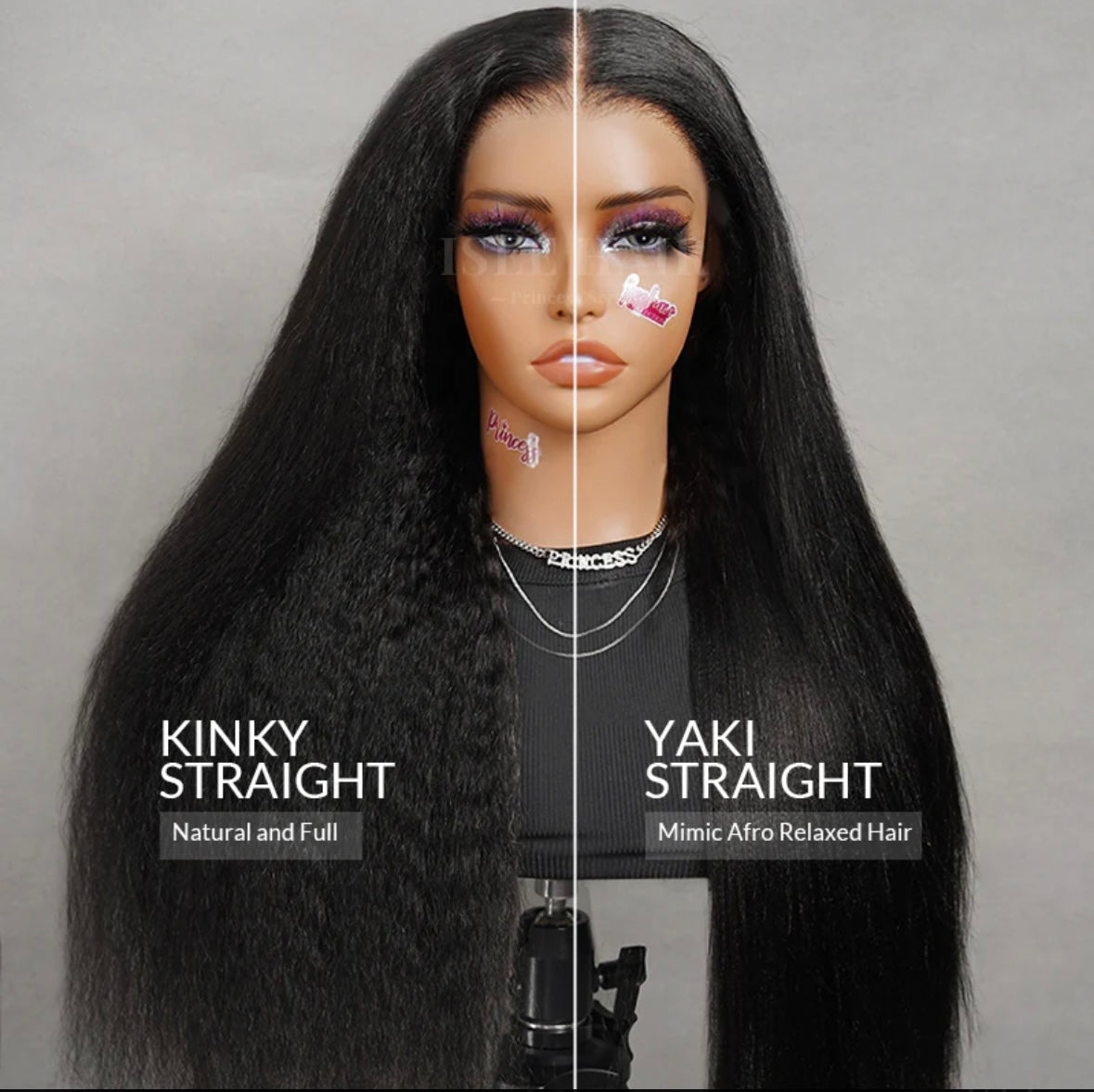 Yaki Straight & Kinky Straight Glueless Wig – Pre-Bleached Tiny Knots | AKISS BEAUTY