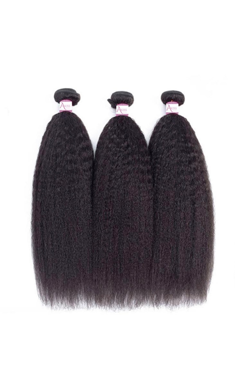 Kinky Straight / Yaki Straight Bundle Deal | 100% Virgin Hair – AKISS BEAUTY