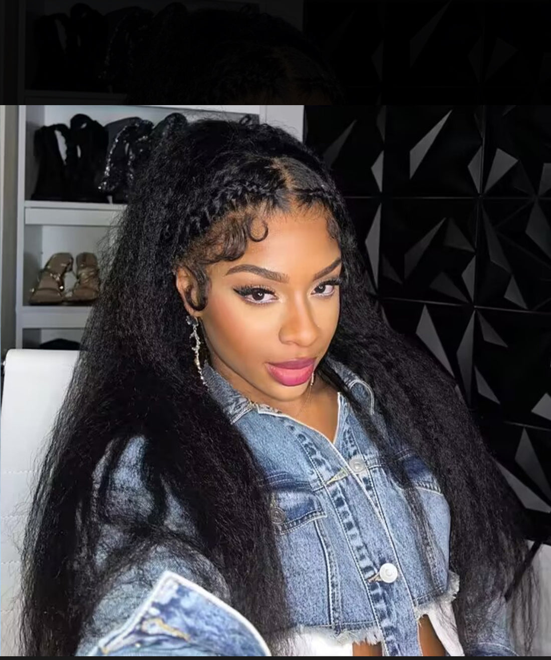 Kinky Straight HD Lace Human Hair Wig – Pre-Bleached Knots | AKISS BEAUTY