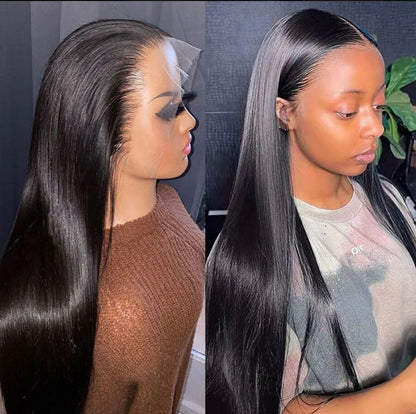 Silky Straight Human Hair Wig – Pre-Bleached Knots &amp; Invisible HD Lace Front | AKISS BEAUTY