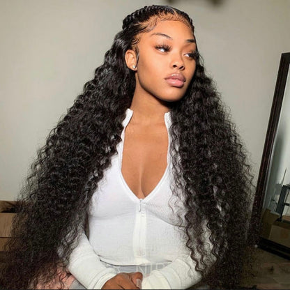 Deep Wave HD Lace Human Hair Wig – Pre-Bleached Knots &amp; Pre-Plucked Natural Hairline | AKISS BEAUTY
