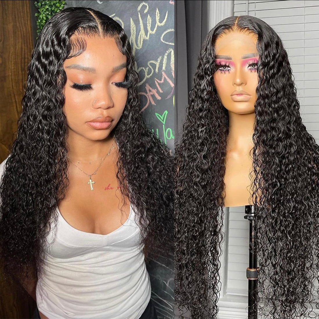 Water Wave HD Lace Front Wig – Pre-Bleached Knots &amp; Pre-Plucked Natural Hairline | AKISS BEAUTY