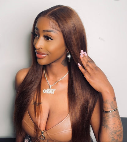 Chestnut Brown Lace Front Wig | AKISS BEAUTY