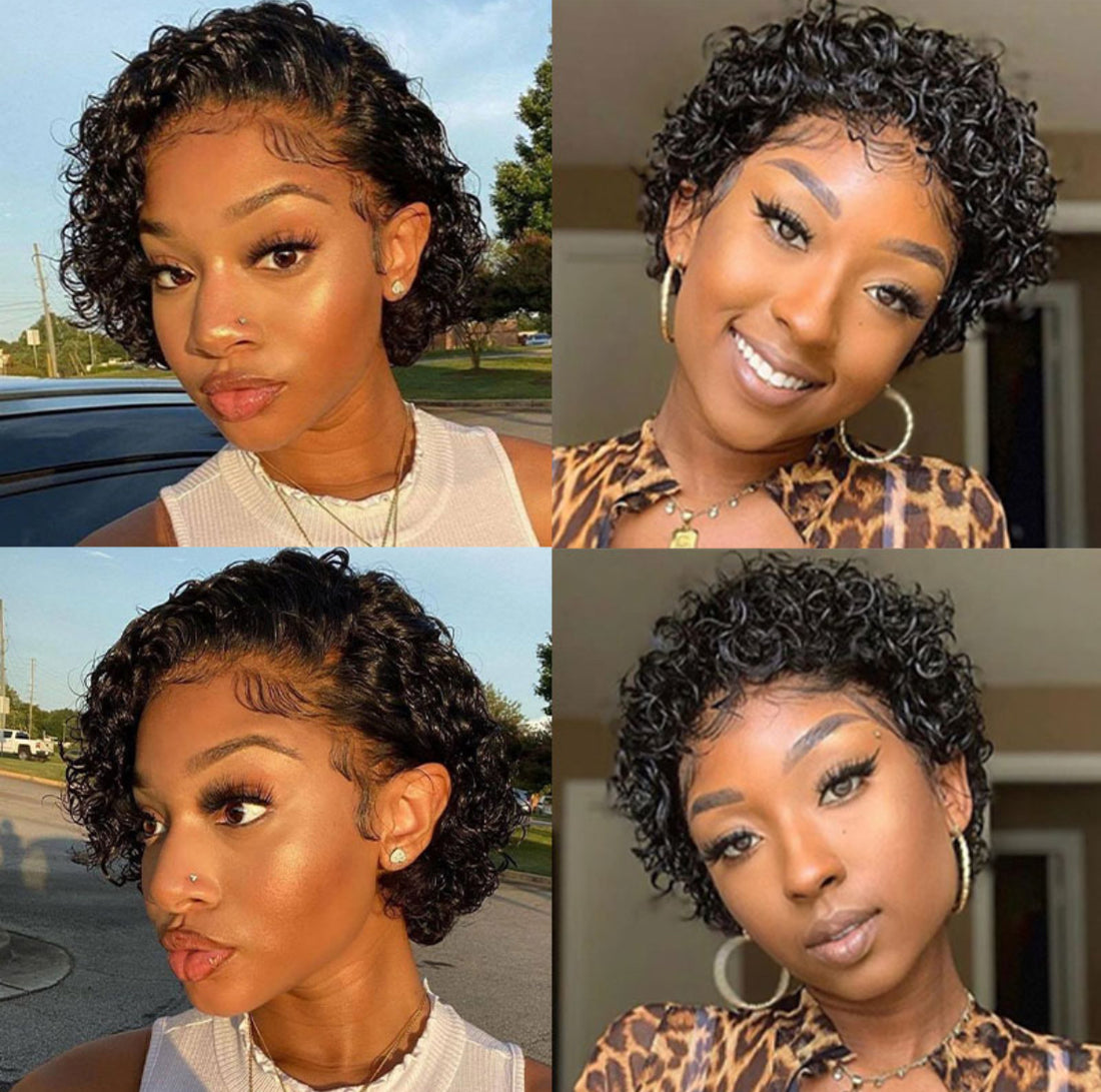 Curly Pixie Haircut 13x4 HD Bob Lace Front Wig – Pre-Plucked Natural Hairline | AKISS BEAUTY