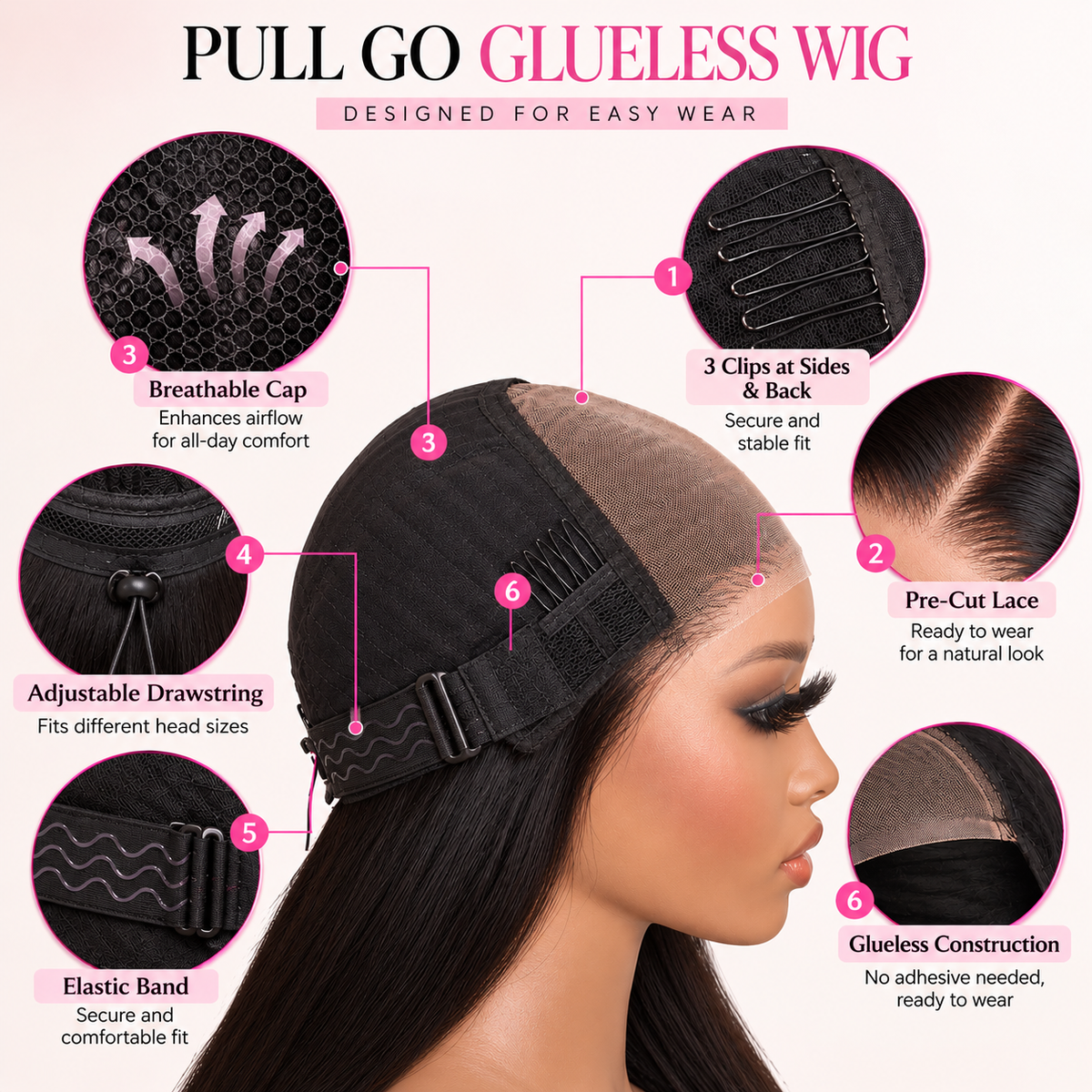 Akiss Water Wave Glue-less Wig – 100% Human Hair