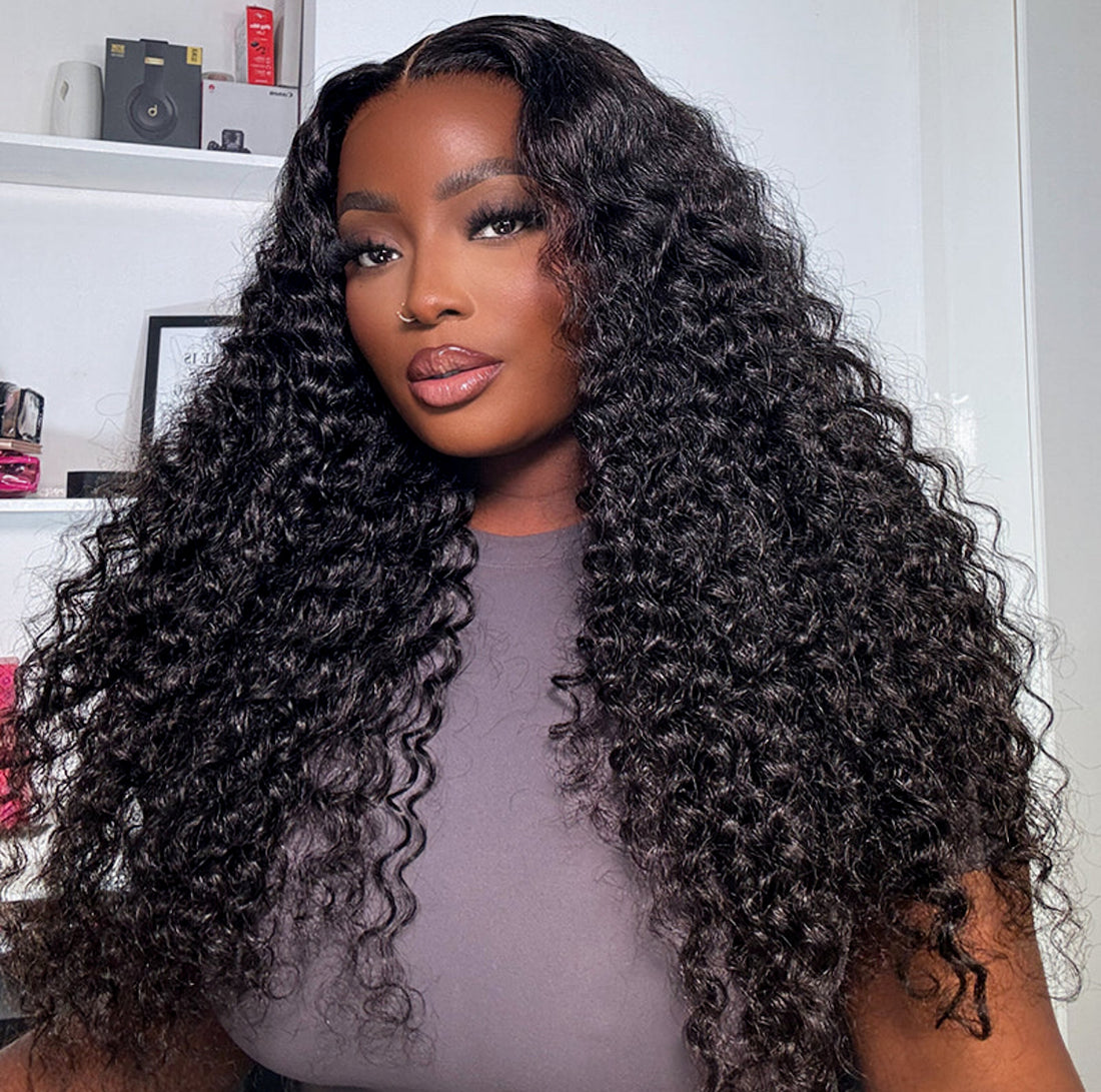 Deep Wave M-Cap 9x6 Pre-Bleached Tiny Knots Wear &amp; Go Glue-less Wig | AKISS BEAUTY