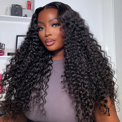 Deep Wave M-Cap 9x6 Pre-Bleached Tiny Knots Wear &amp; Go Glue-less Wig | AKISS BEAUTY