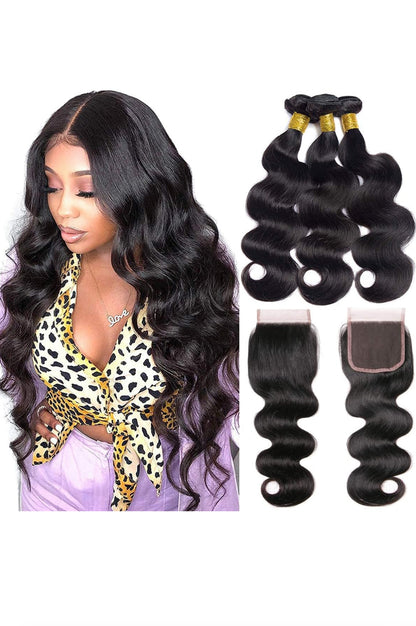 Body Wave Bundles with Closure | 10A Grade 100% Human Virgin Hair – AKISS BEAUTY