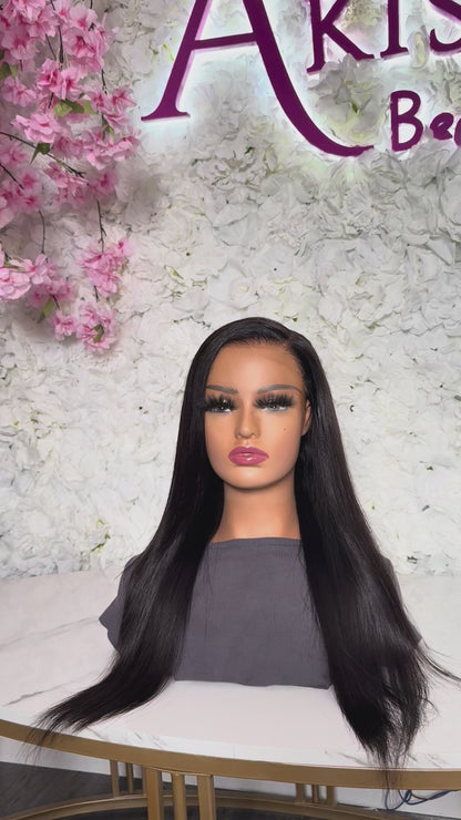 Straight Glue-less Wig – 100% Human Hair
