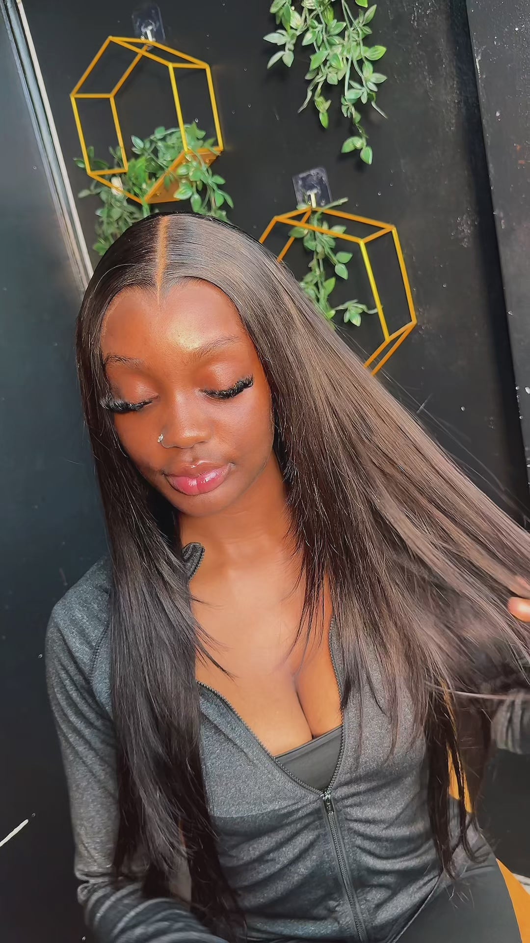 Straight Glue-less Wig – 100% Human Hair