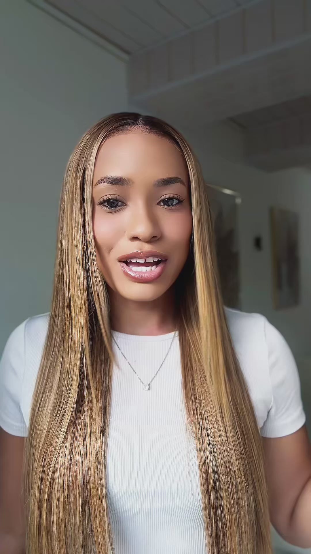 Ash Beige Brown Straight Human Hair Wig
